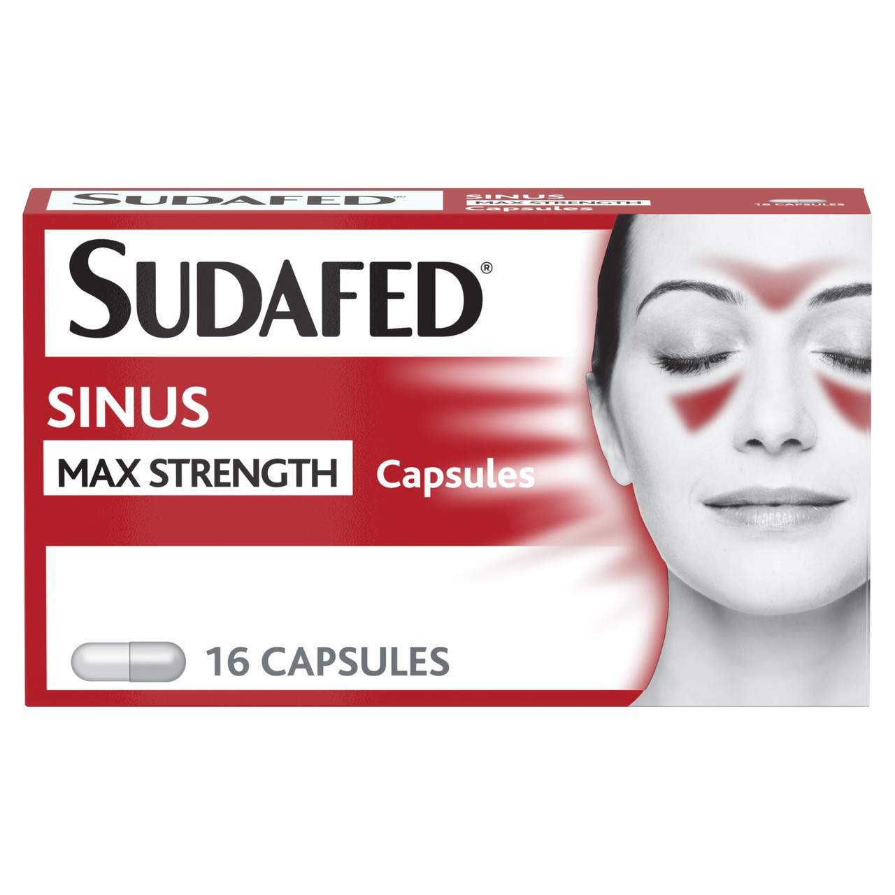 Sudafed Sinus Max Strength 16 Years + 16 Capsules