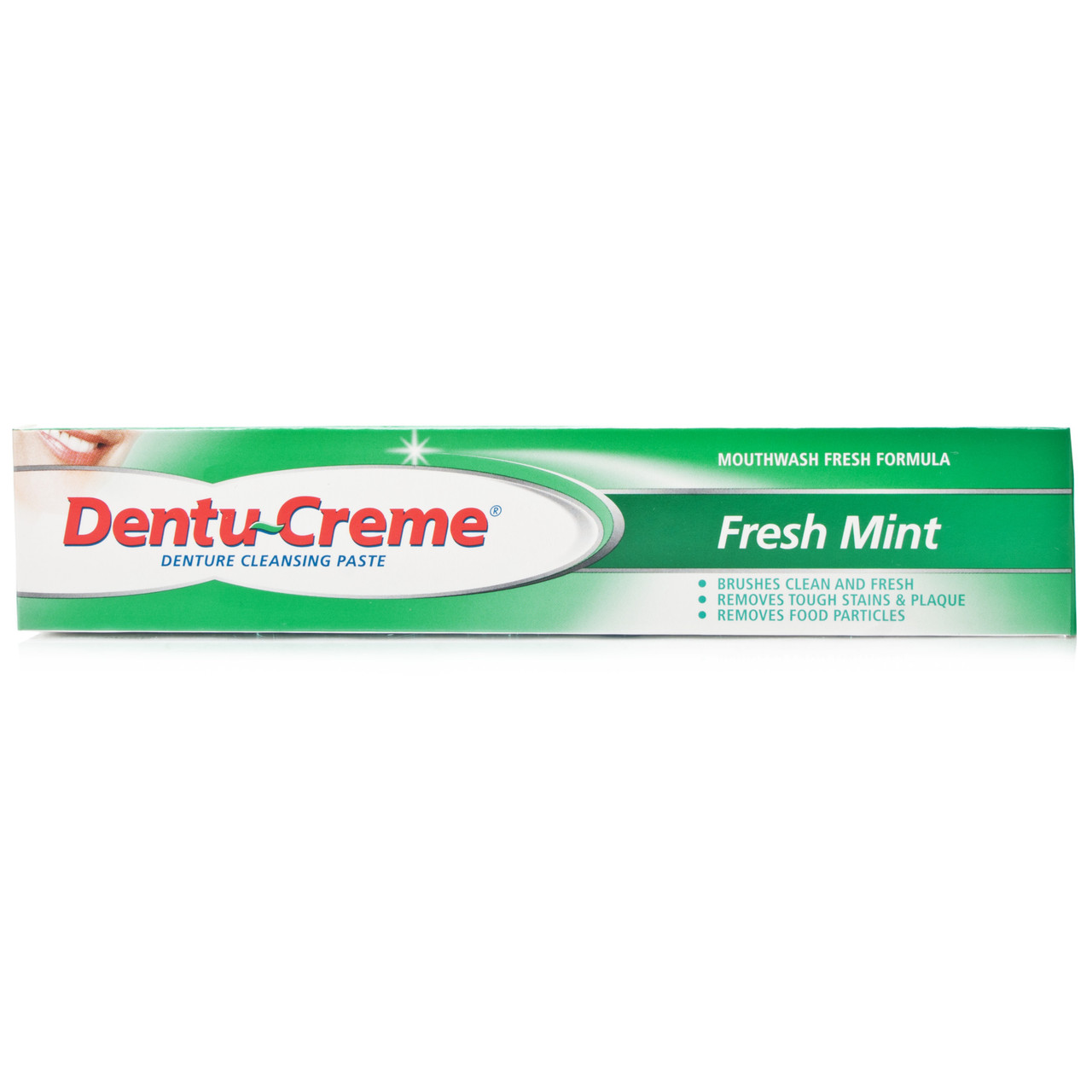 Click to view product details and reviews for Dentu Creme Denture Cleansing Paste Fresh Mint 75ml.