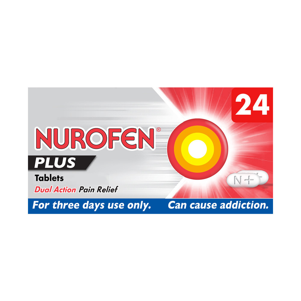Click to view product details and reviews for Nurofen Plus 200mg 24 Tablets. Click to view product details and reviews for Nurofen Plus 200mg 24 Tablets.