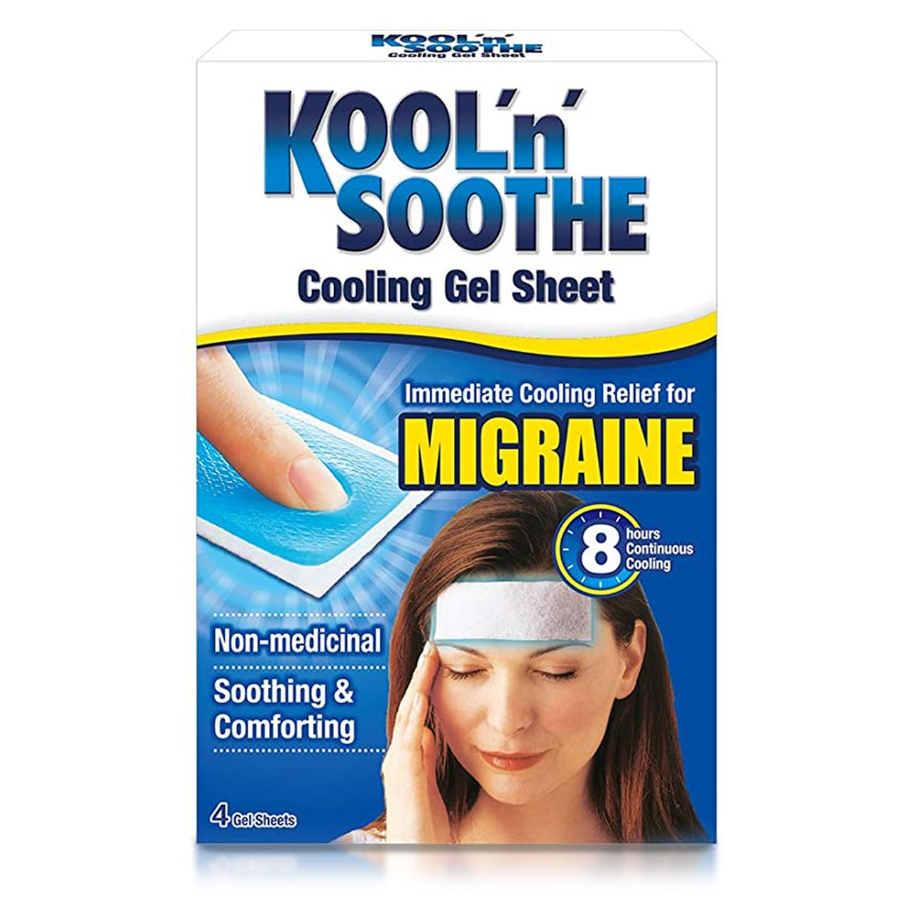 Kool N Soothe Migraine Cooling Pads 4 Pack
