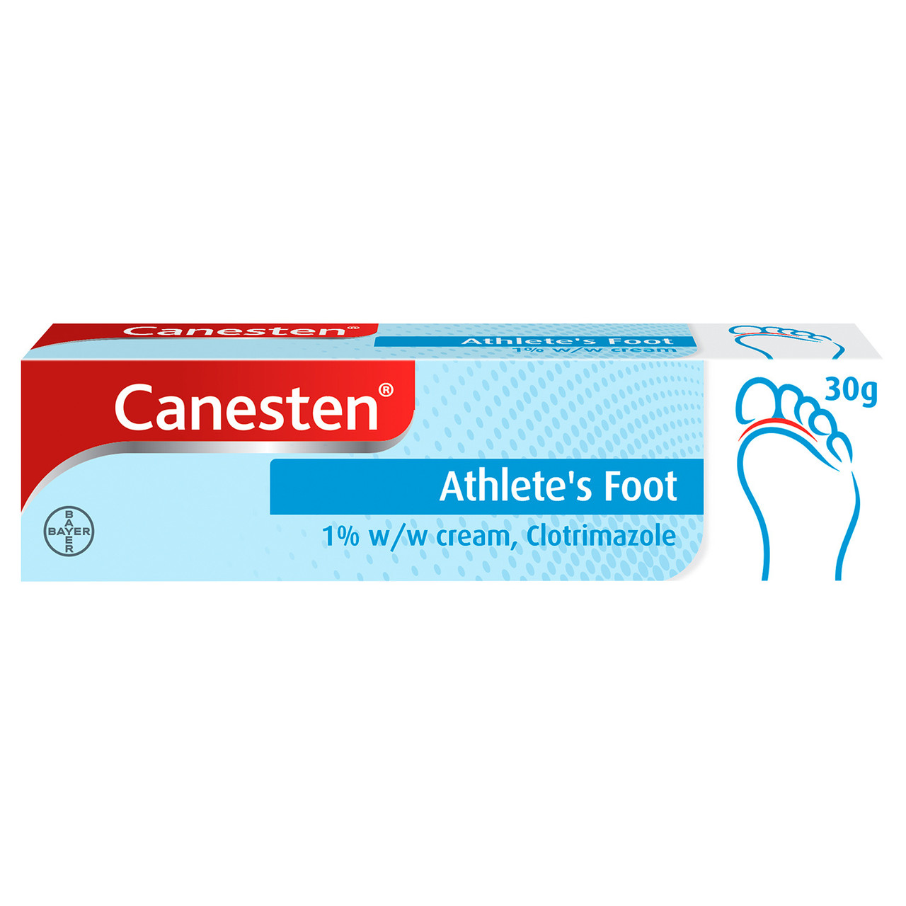 Canesten Cream Athletes Foot Dual Action 1% 30G