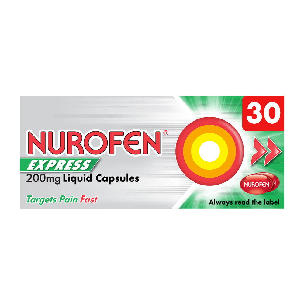 Click to view product details and reviews for Nurofen Express 200mg 30 Liquid Capsules.