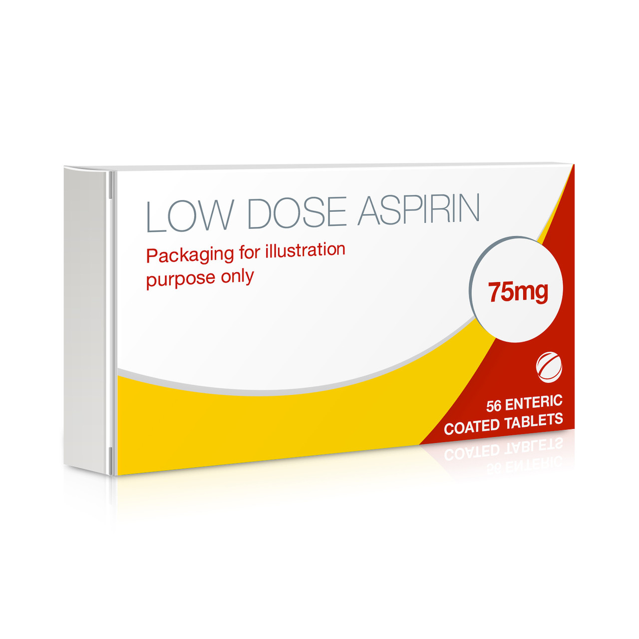 Aspirin Dark/Black Enteric Coated 75Mg 56 Tablets