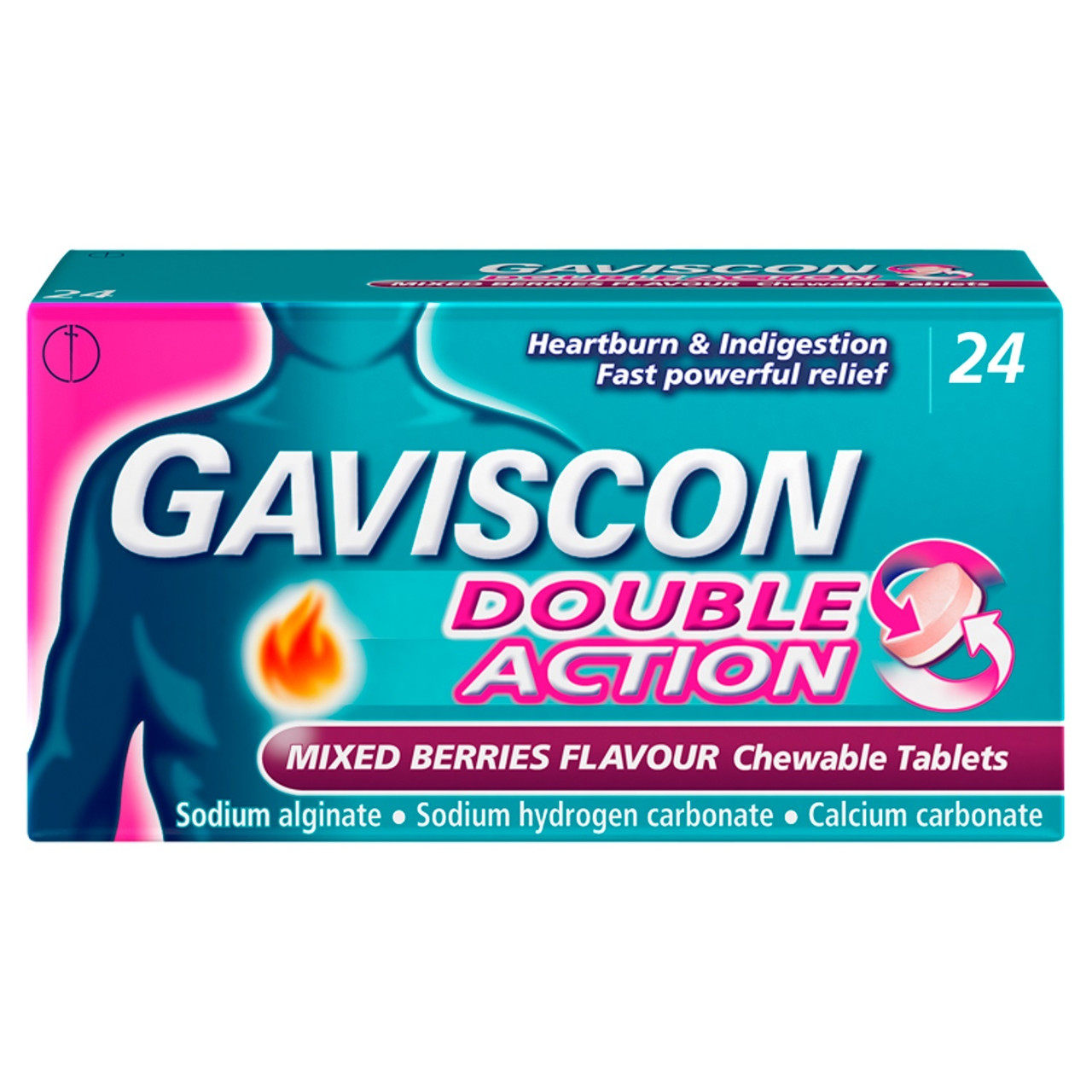 Click to view product details and reviews for Gaviscon Double Action Mixed Berry 24 Tablets.
