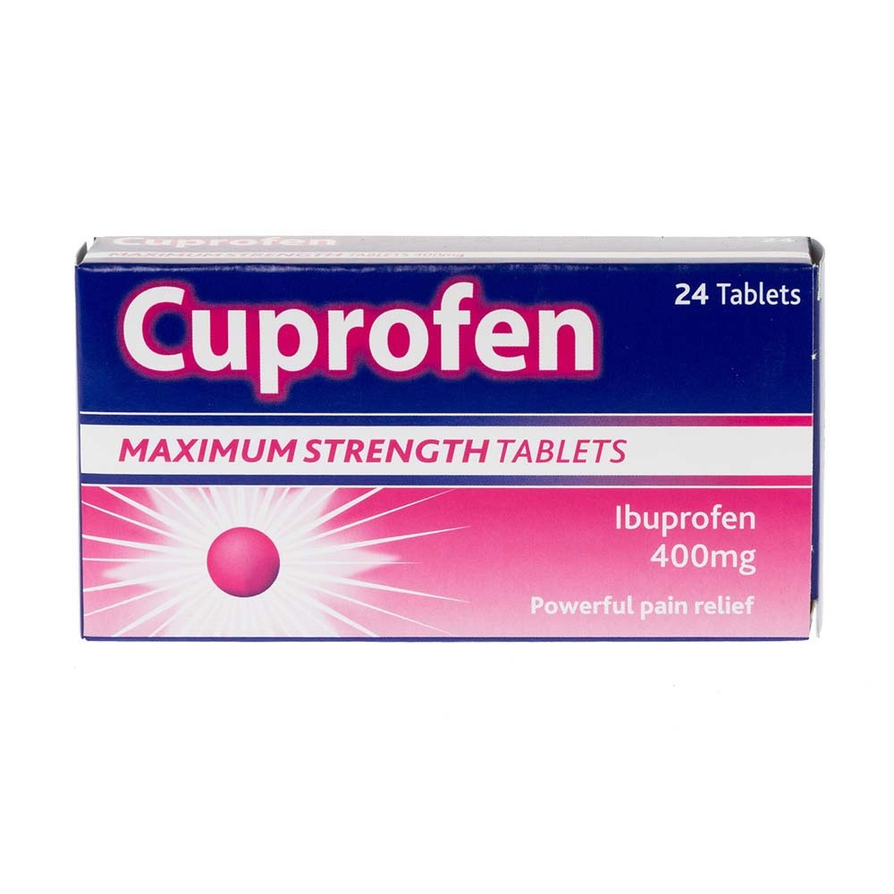 Click to view product details and reviews for Cuprofen Maximum Strength 400mg 24 Tablets.