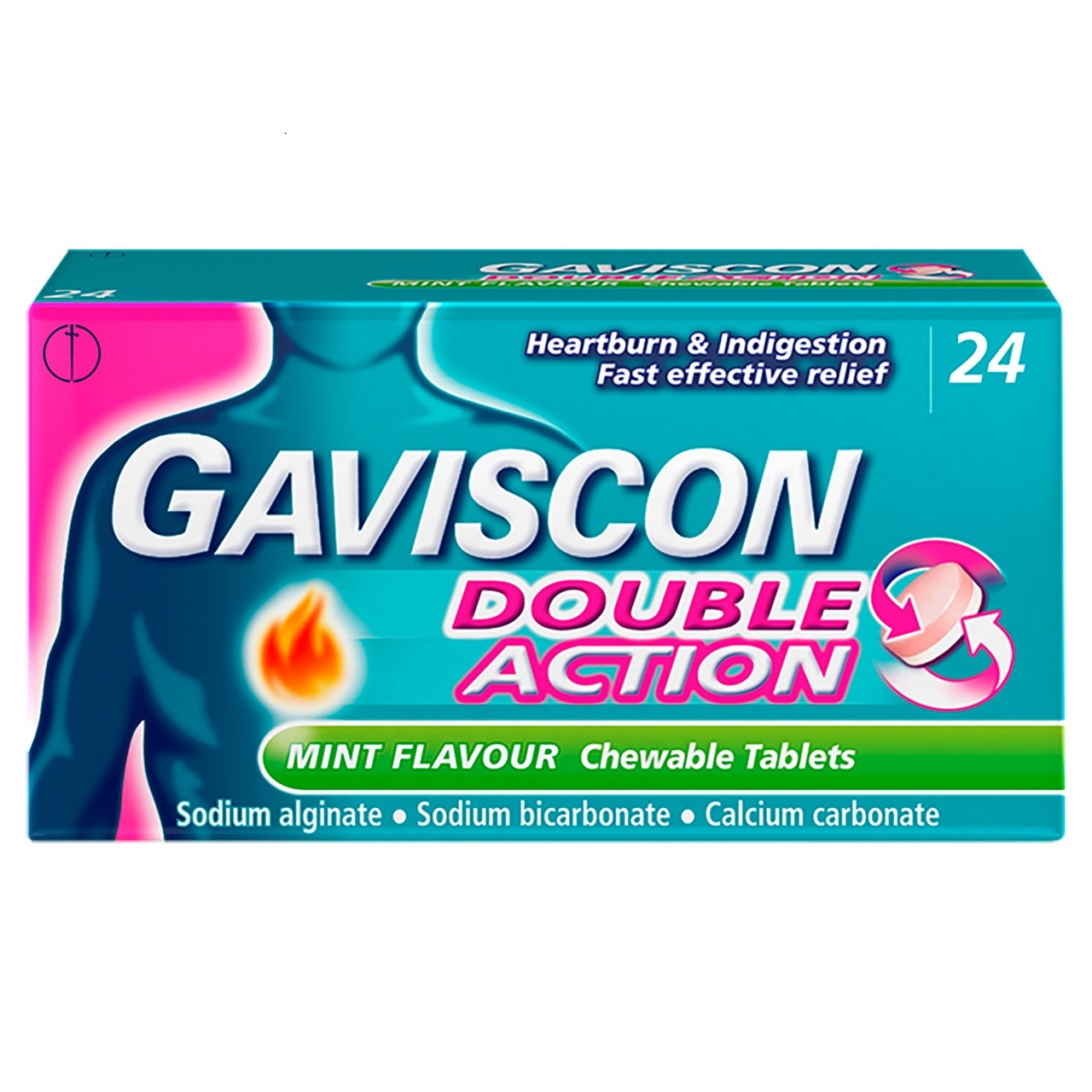 Click to view product details and reviews for Gaviscon Double Action 24 Tablets.