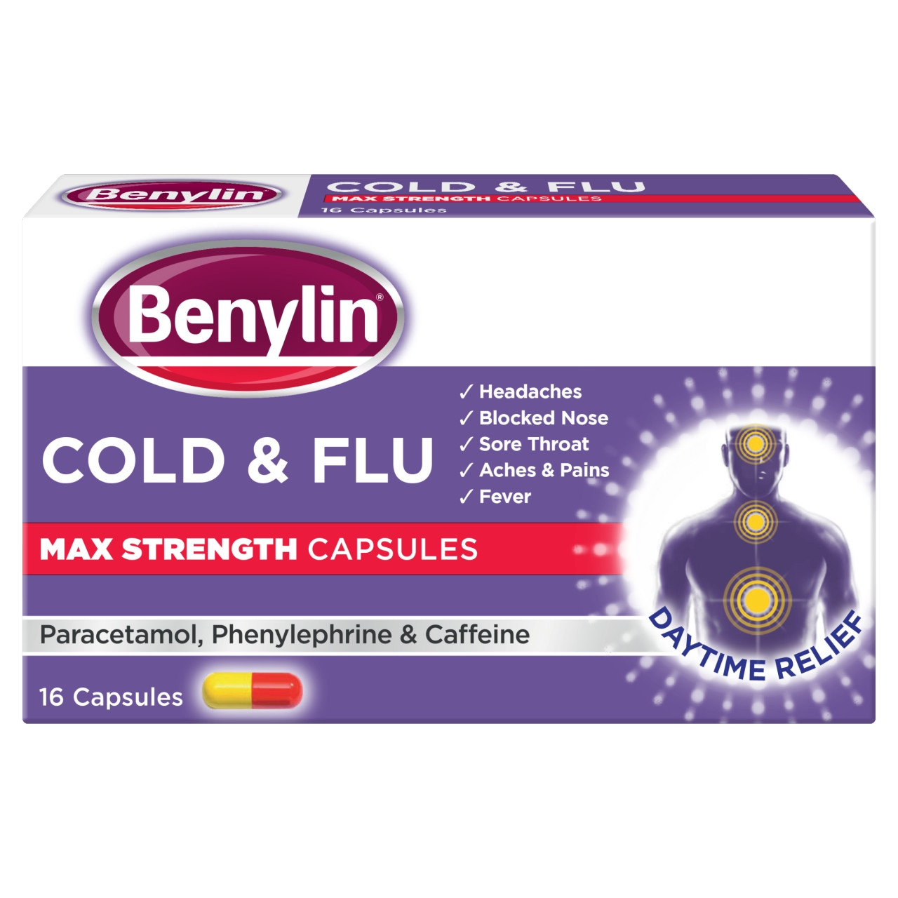 Benylin Cold And Flu Max Strength 16 Capsules