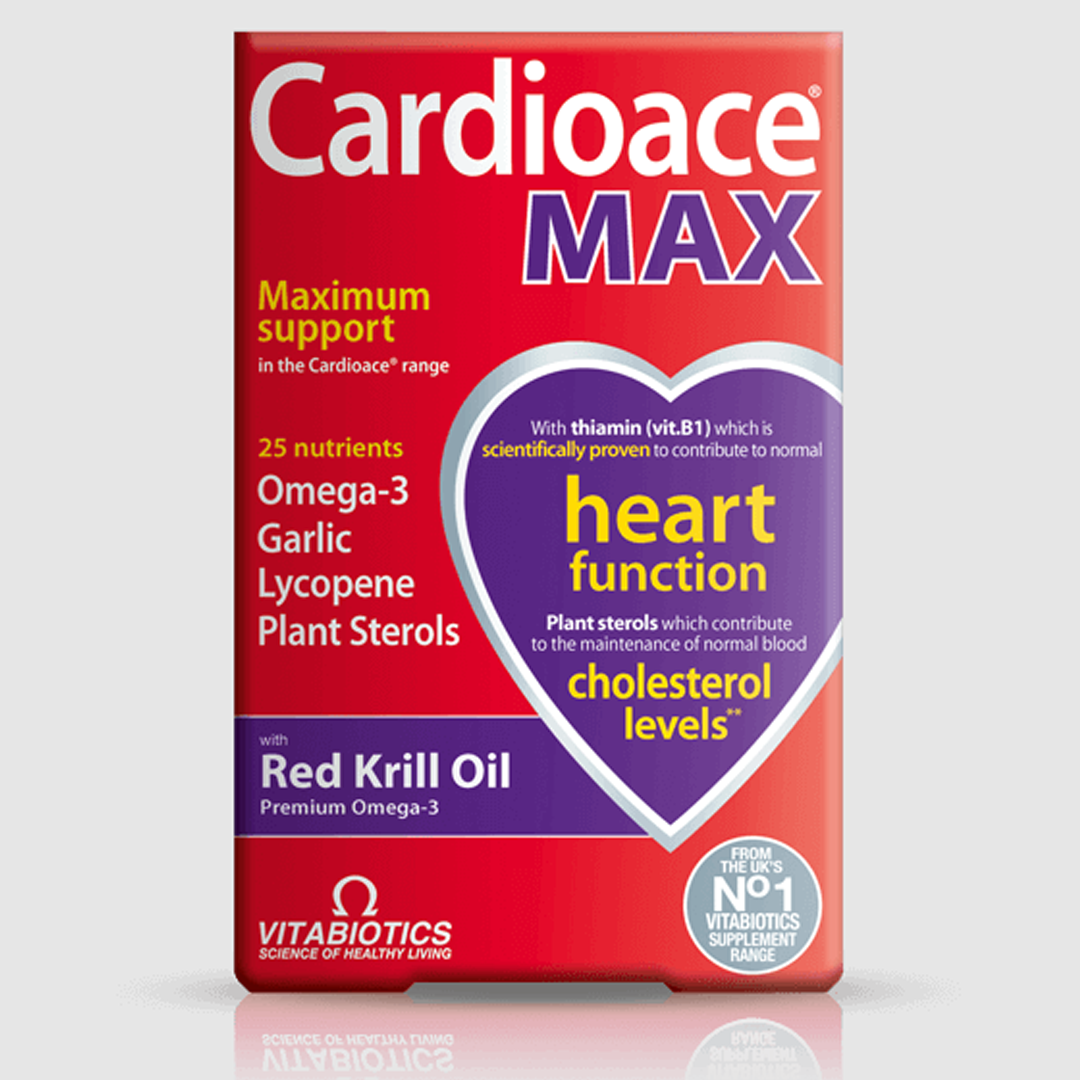 Click to view product details and reviews for Vitabiotics Cardioace Max 84 Capsules. Click to view product details and reviews for Vitabiotics Cardioace Max 84 Capsules.
