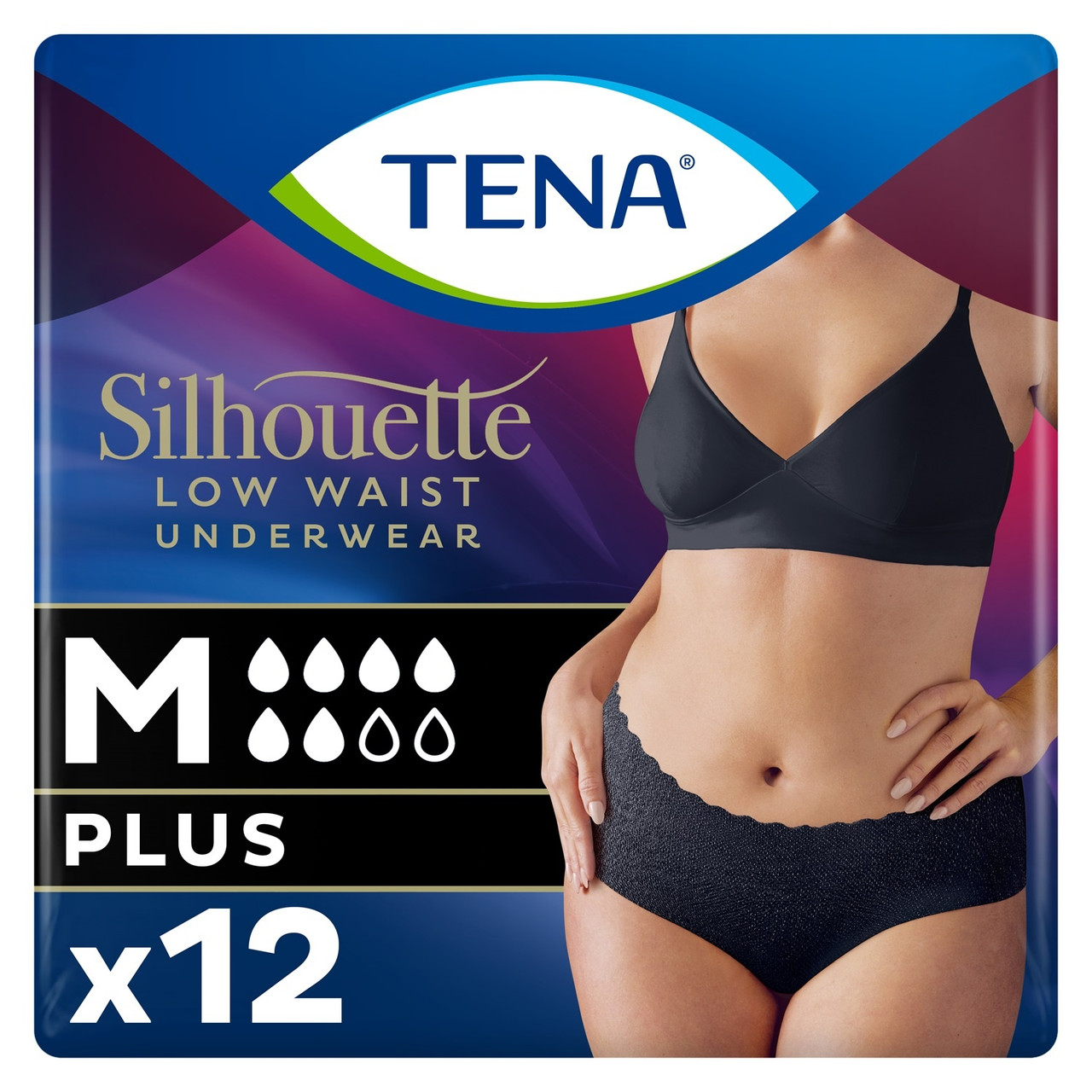 Click to view product details and reviews for Tena Silhouette Plus Low Waist Black Medium 12 Pack. Click to view product details and reviews for Tena Silhouette Plus Low Waist Black Medium 12 Pack.