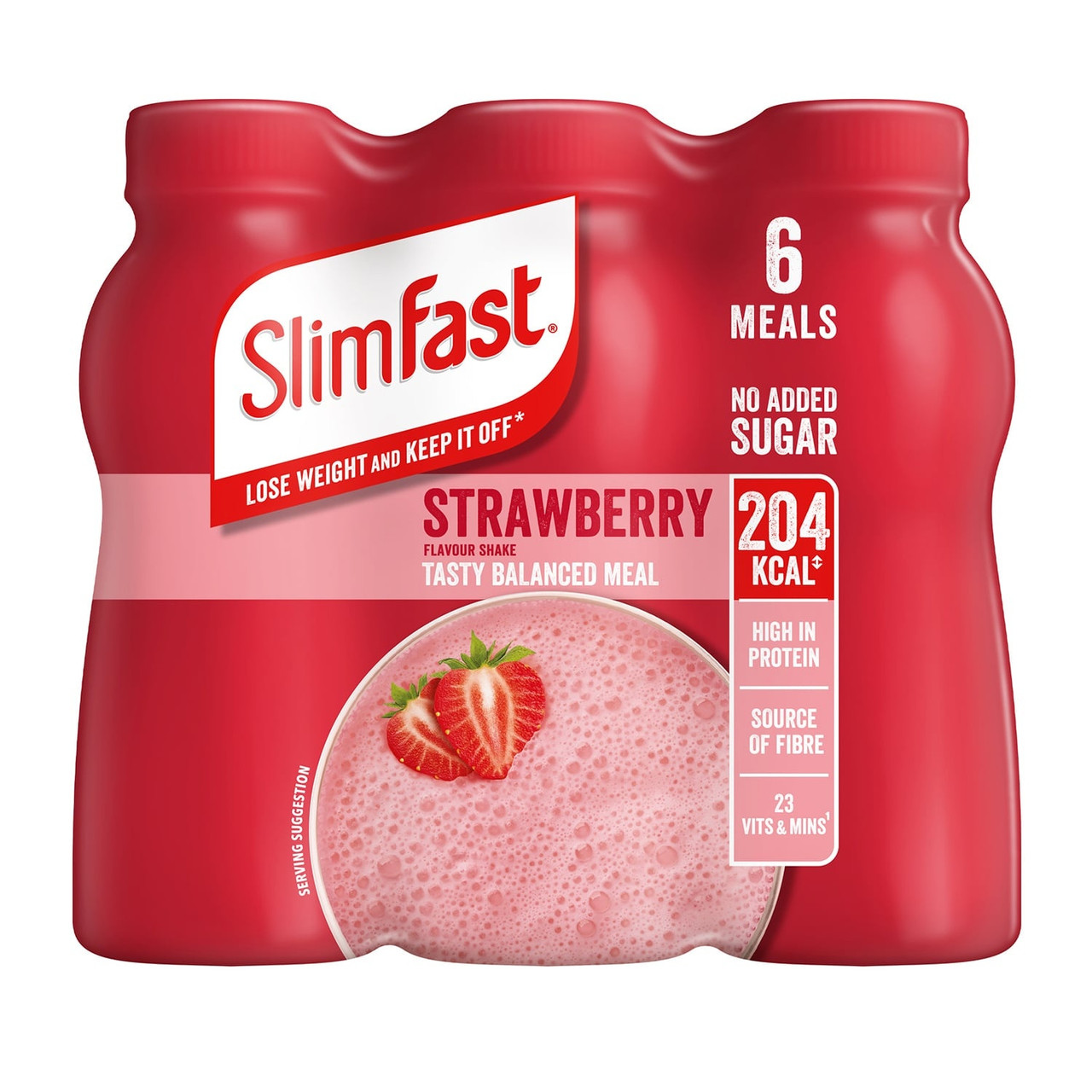 SlimFast Milkshake Multipack Bottle Strawberry 6x325ml - Image 4