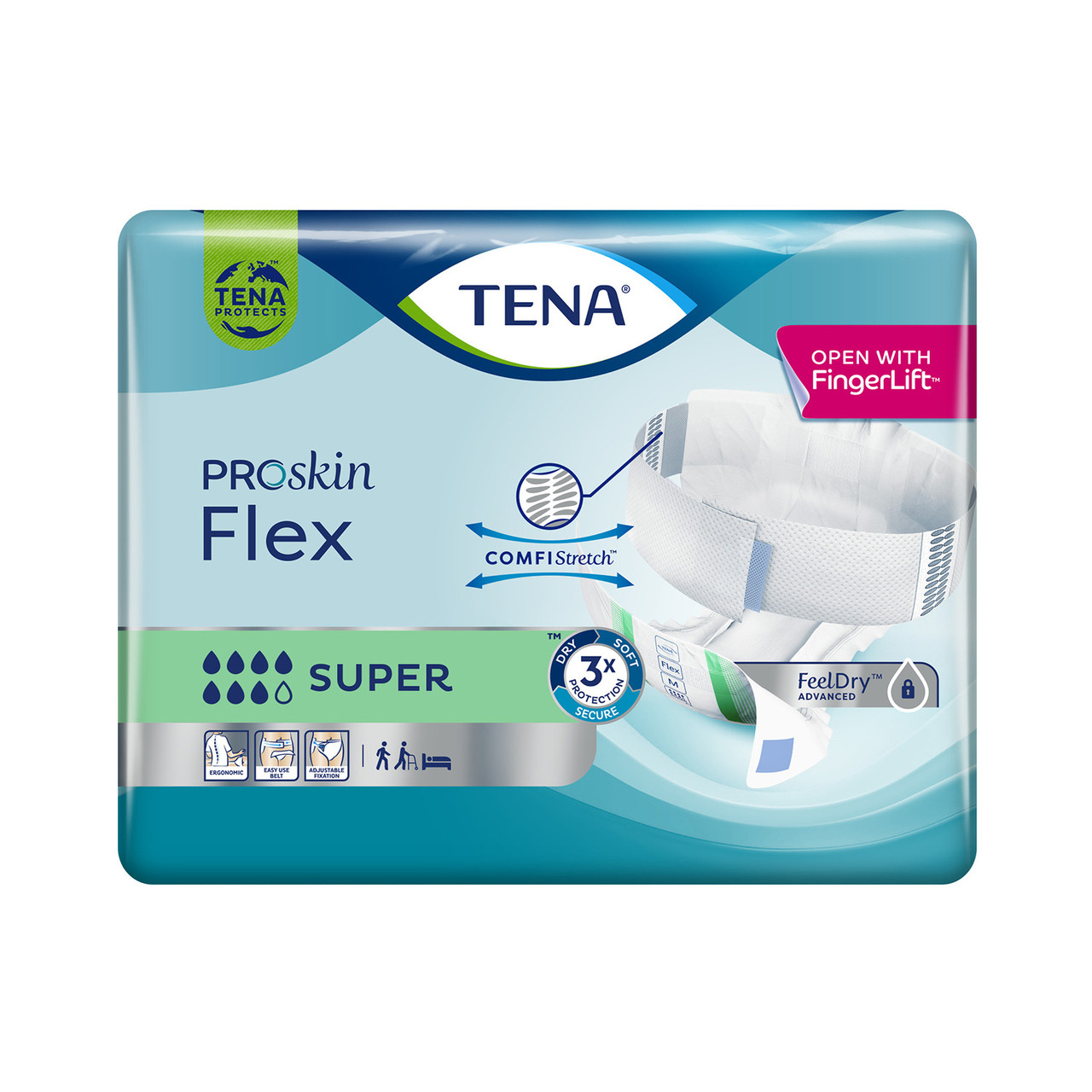 TENA Flex Super Extra Large 30 Pads Maximum Absorbency Incontinence Protection - Image 4