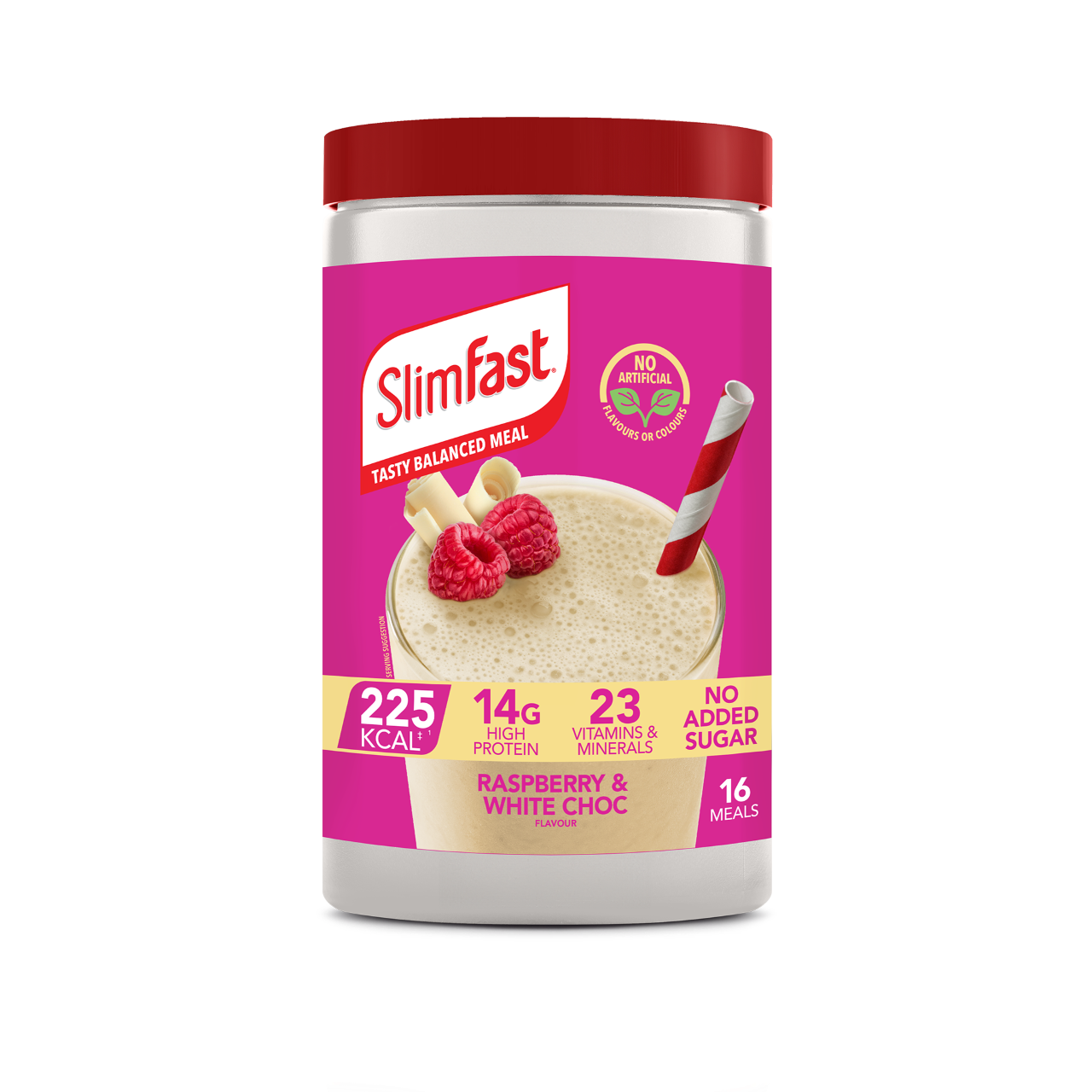 Click to view product details and reviews for Slimfast Powder Tin Raspberry White Chocolate 584g.