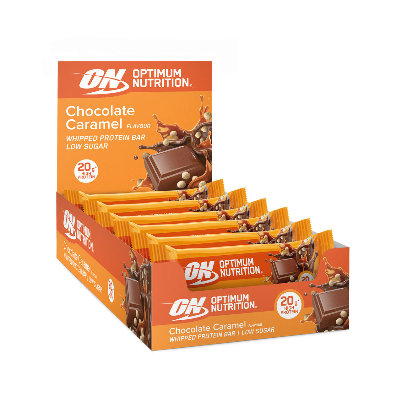Click to view product details and reviews for Optimum Nutrition Whipped Protein Bar Multipack Chocolate Caramel 60gx10.