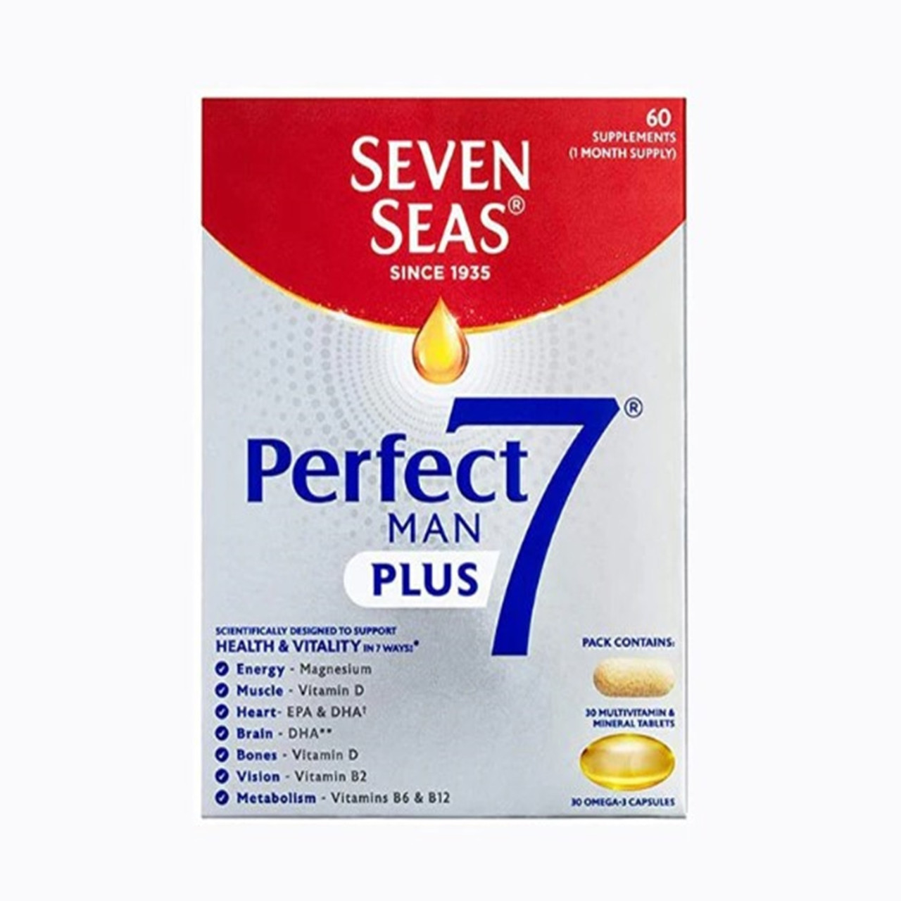 Seven Seas Perfect 7 Multivitamins Man 30 Capsules + 30 Tablets