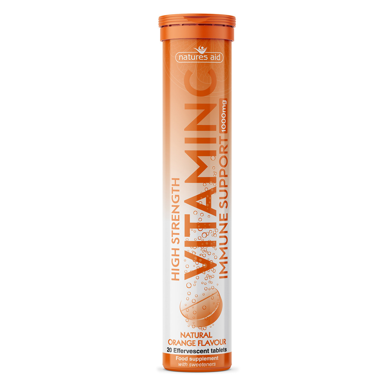 Natures Aid Orange Vitamin C 1000Mg Effervescent 20 Tablets
