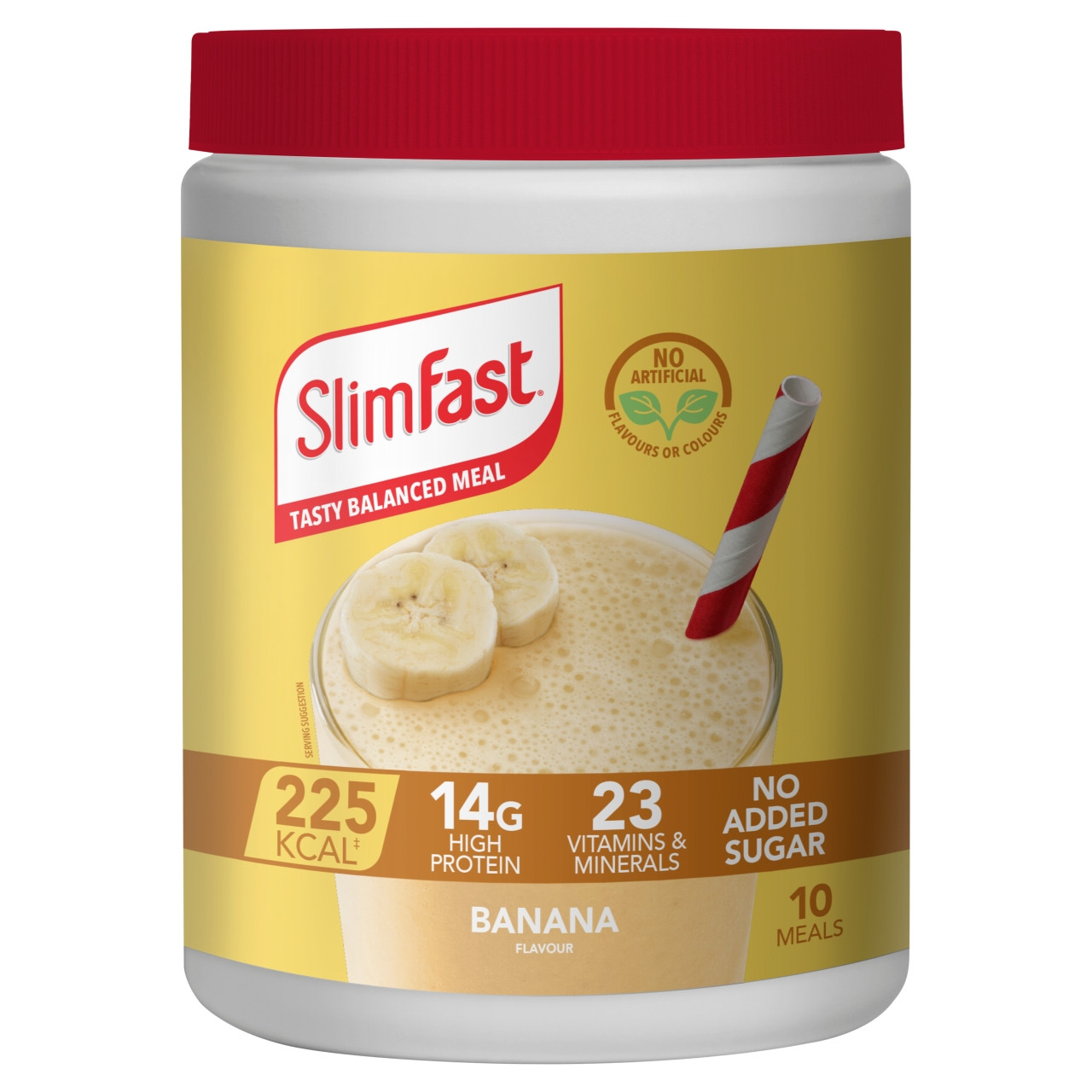 Click to view product details and reviews for Slimfast Powder Tin Banana 365g.