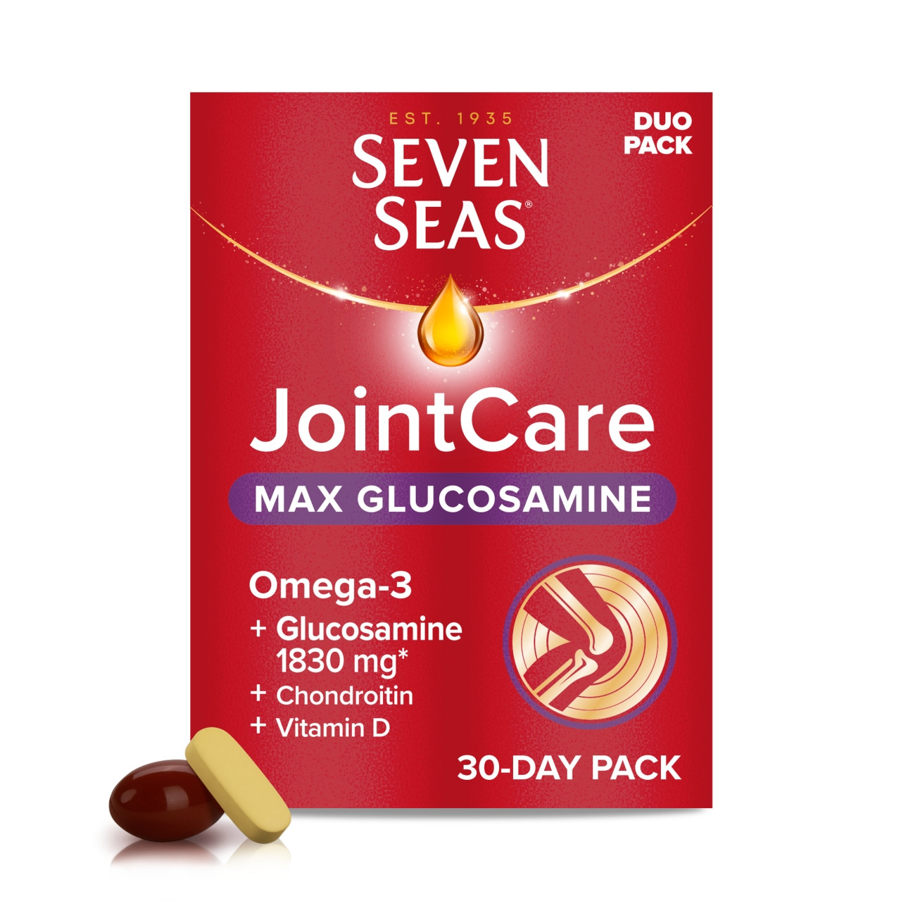 Seven Seas JointCare Max Glucosamine Tablets & Fish Oil 30 Tablets + 30 Capsules