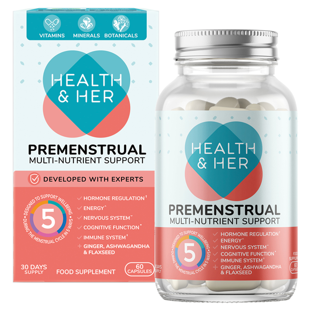 Click to view product details and reviews for Health Her Premenstrual Multi Nutrient Support Supplement 60 Capsules.