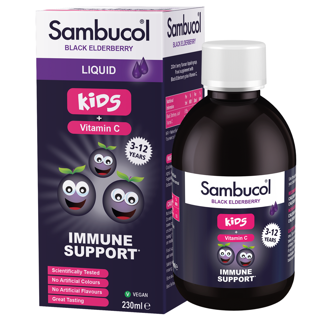 Click to view product details and reviews for Sambucol Kids Liquid 230ml.
