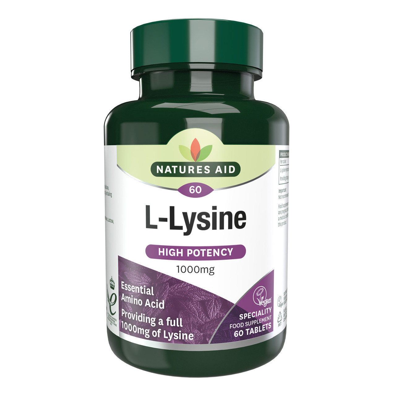 Click to view product details and reviews for Natures Aid L Lysine 1000mg 60 Tablets.