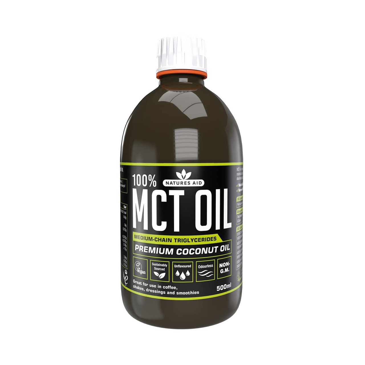 Click to view product details and reviews for Natures Aid 100 Mct Oil 500ml.