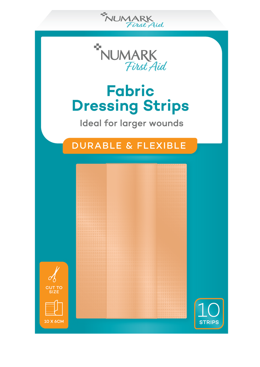 Numark Fabric Dressing Strips 6cm x 1m 10 Pack