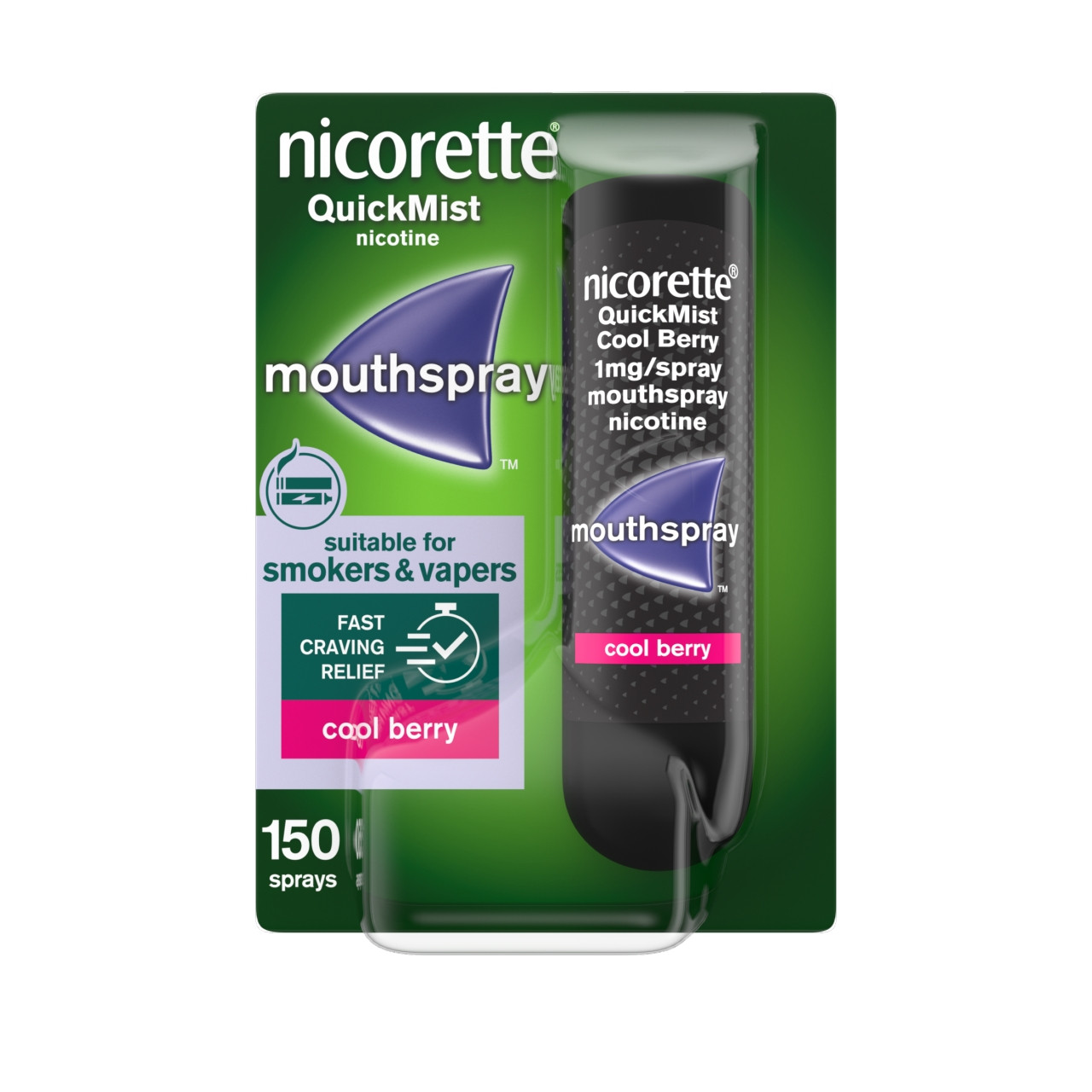 Click to view product details and reviews for Nicorette Quickmist 1mg Mouthspray Cool Berry Single Pack.