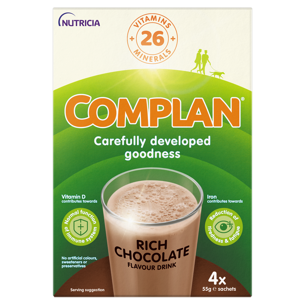 Complan Women's Cream Chocolate Nutritional Drink 4 X 55G Sachets