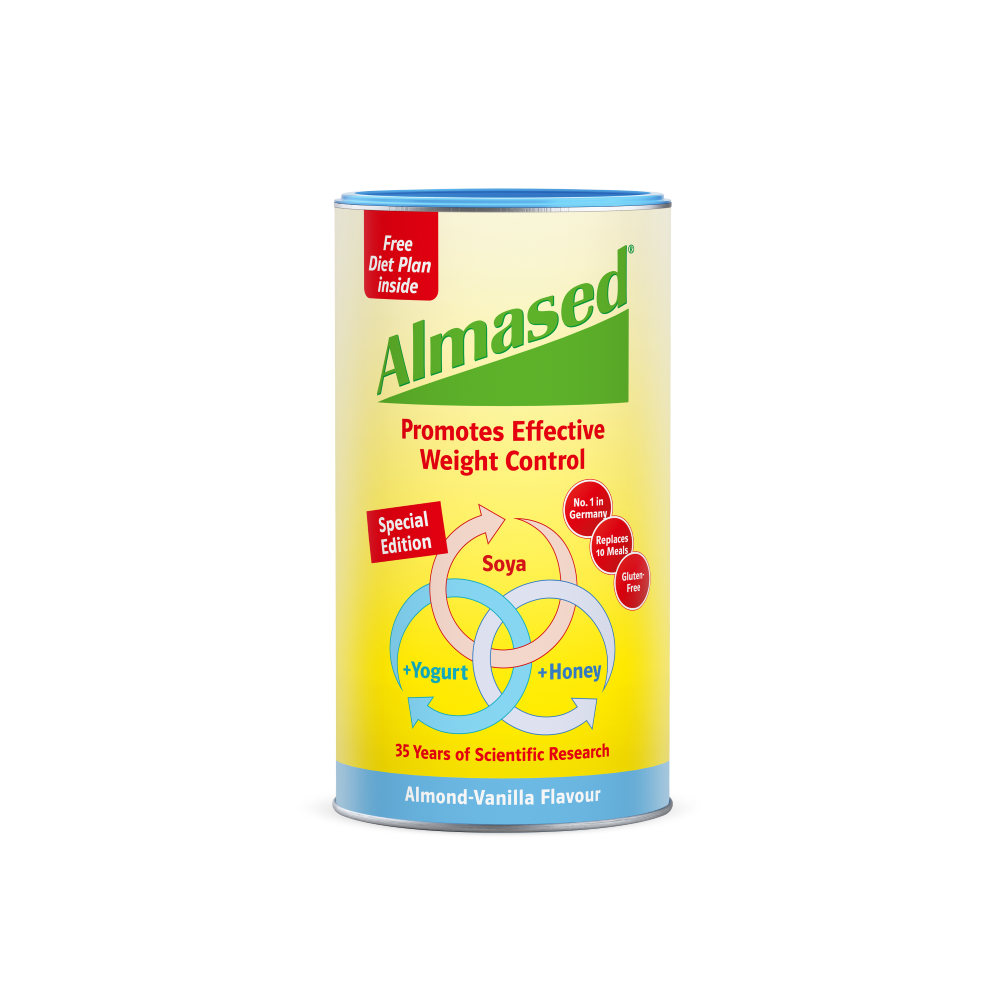 Click to view product details and reviews for Almased Almond Vanilla Weight Loss Meal Replacement Soya Honey Yogurt 500g.