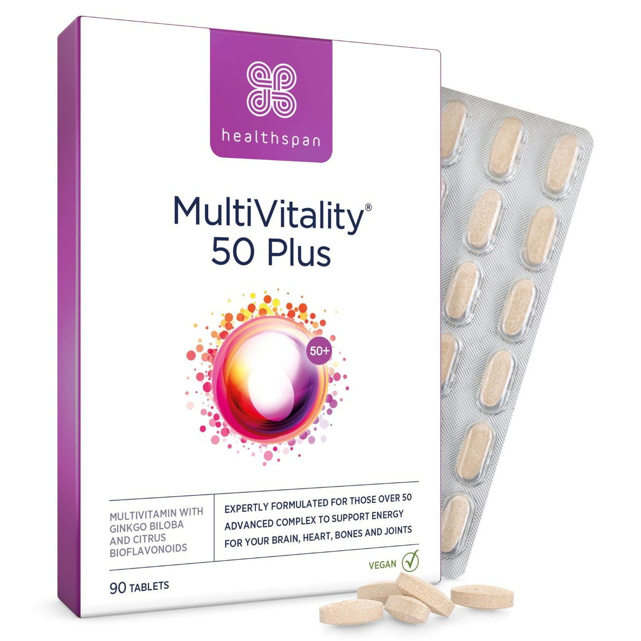 Healthspan MultiVitality 50 Plus 90 Tablets