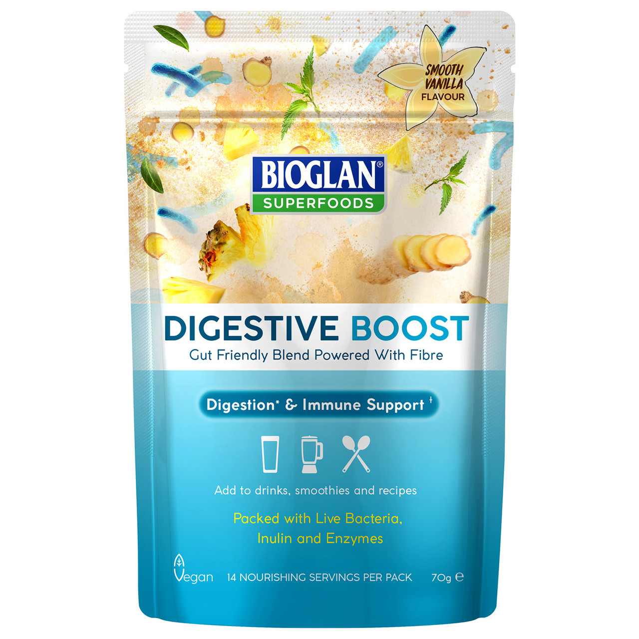 Click to view product details and reviews for Bioglan Superfoods Digestive Boost 70g.