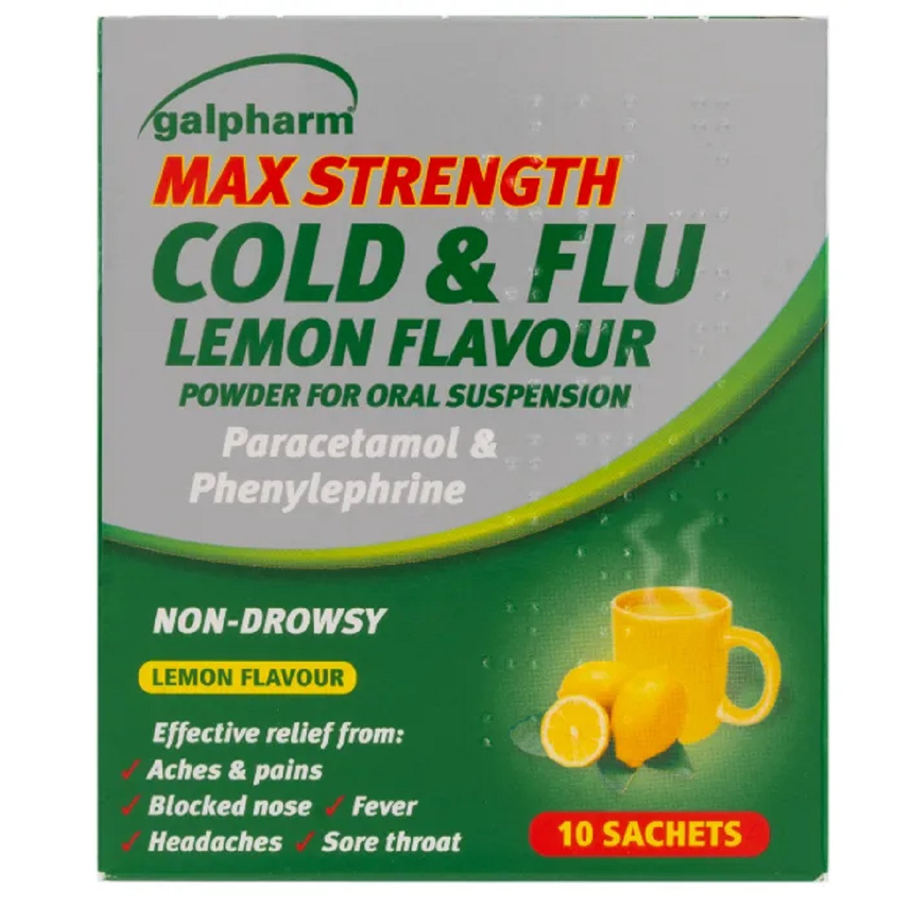 Click to view product details and reviews for Galpharm Max Cold Flu Lemon.
