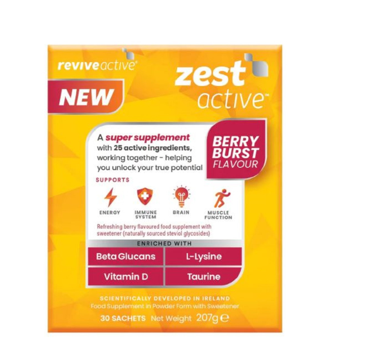 Click to view product details and reviews for Revive Active Zest Active Energy Supplement Berry Burst Flavour 30 Day Pack. Click to view product details and reviews for Revive Active Zest Active Energy Supplement Berry Burst Flavour 30 Day Pack.