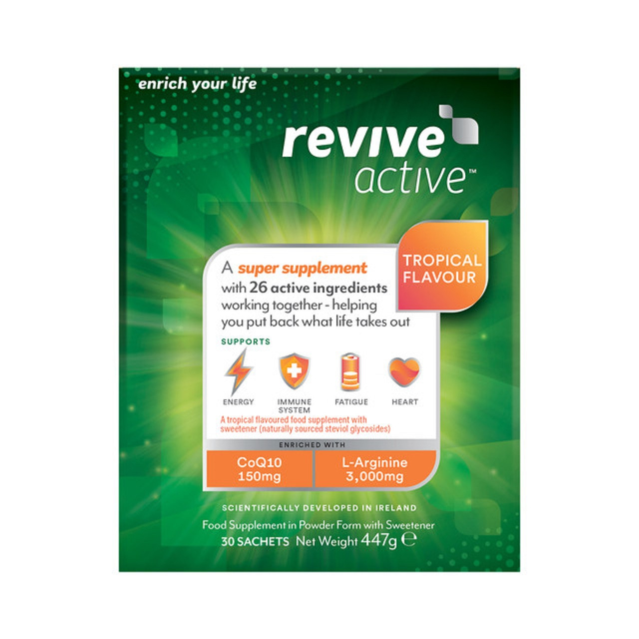 Click to view product details and reviews for Revive Active Energy Supplement Tropical Flavour 30 Day Pack.