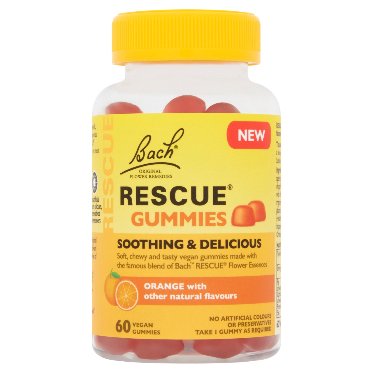 Click to view product details and reviews for Rescue Day Gummies Orange Flavour 60 Gummies.