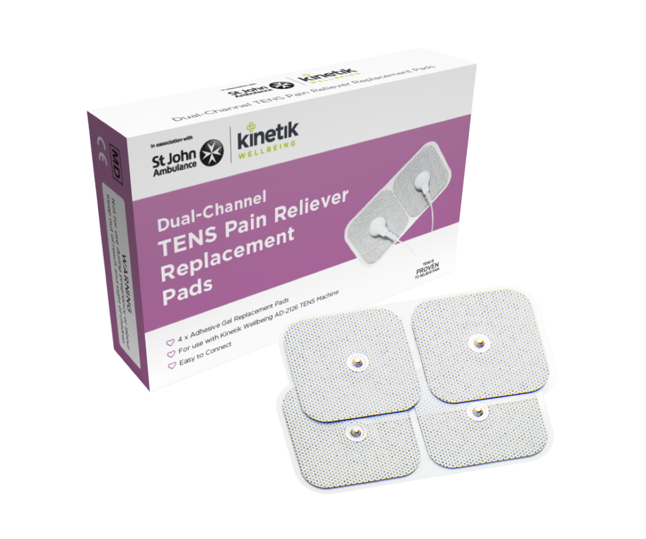 Click to view product details and reviews for Kinetik Wellbeing Replacement Pads Ad 2126 4 Pads.