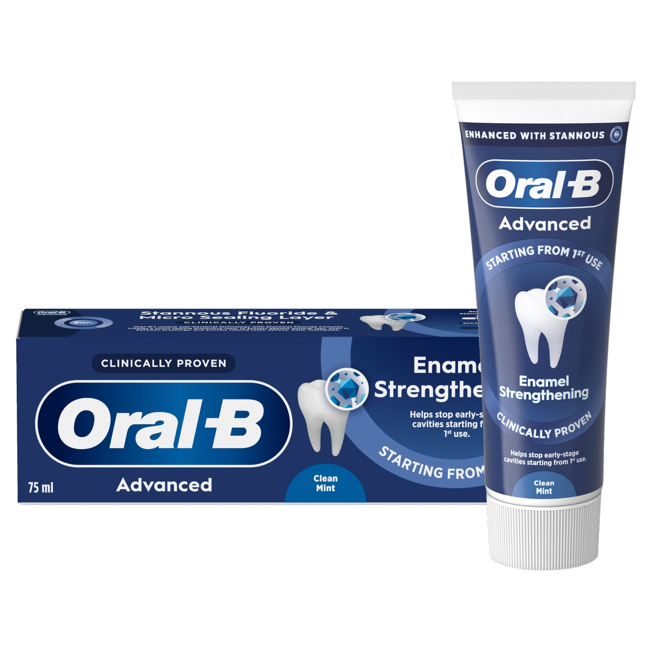 Click to view product details and reviews for Oral B Pro Expert Advanced Enamel Strengthening Toothpaste 75ml.