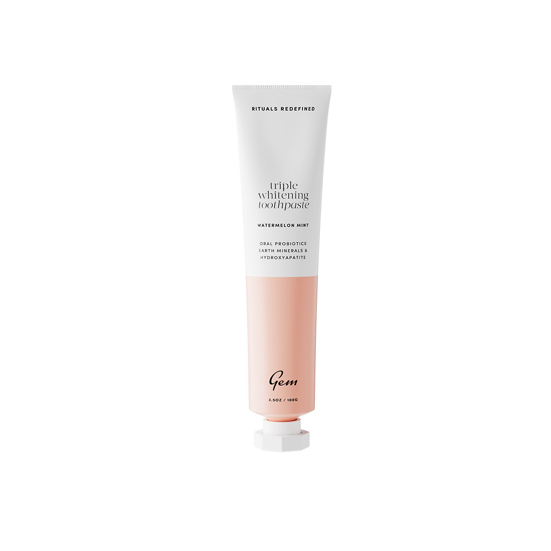 Click to view product details and reviews for Gem Triple Whitening Toothpaste Watermelon Mint 100g.