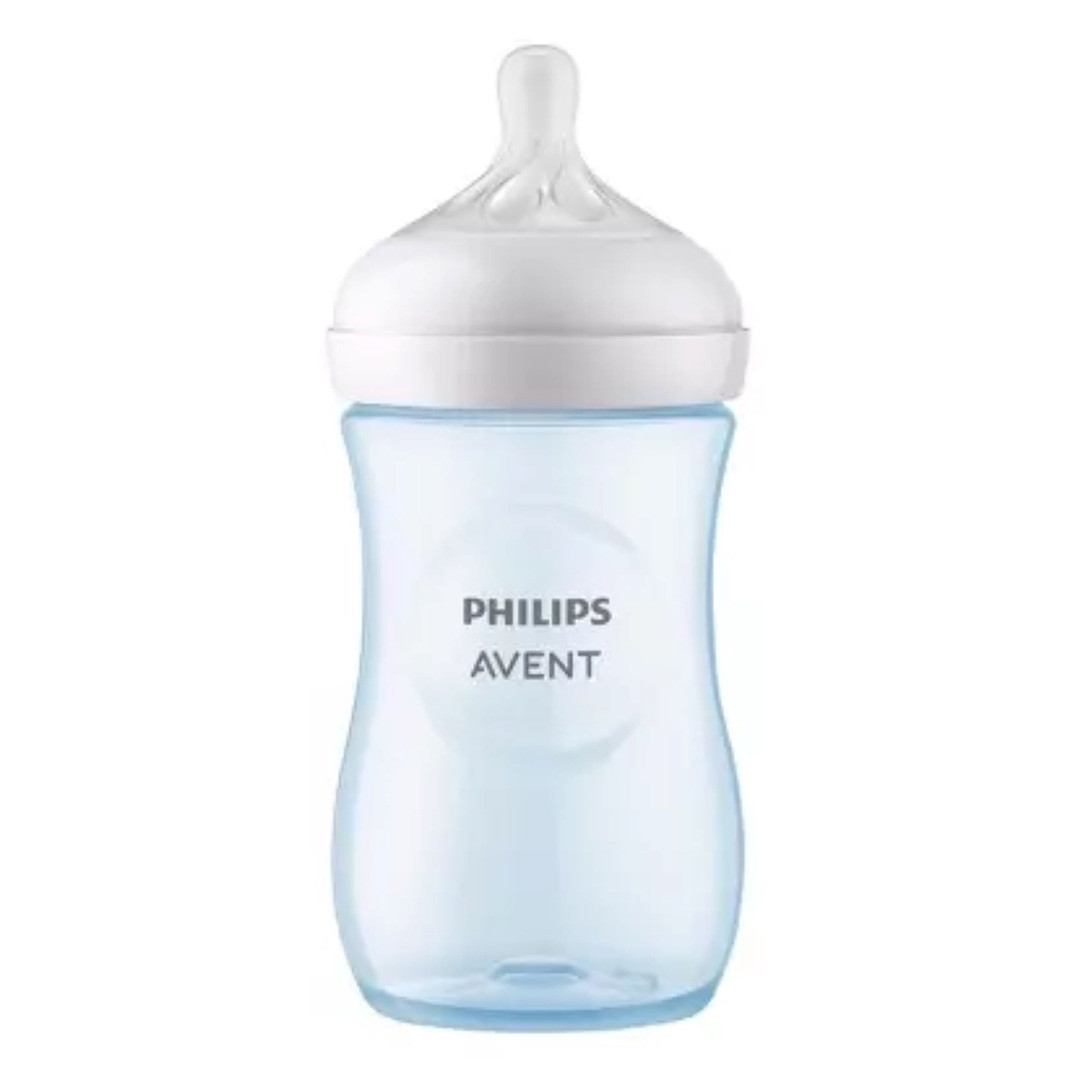 Click to view product details and reviews for Philips Avent Natural Response Baby Bottle In Pastel Blue.