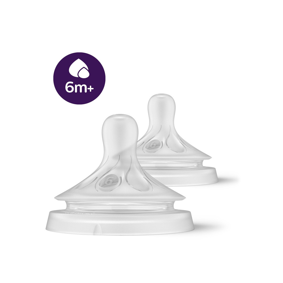 Click to view product details and reviews for Philips Avent Natural Response Bottle Teat Flow 6 6m Thick Feed 2 Pack.