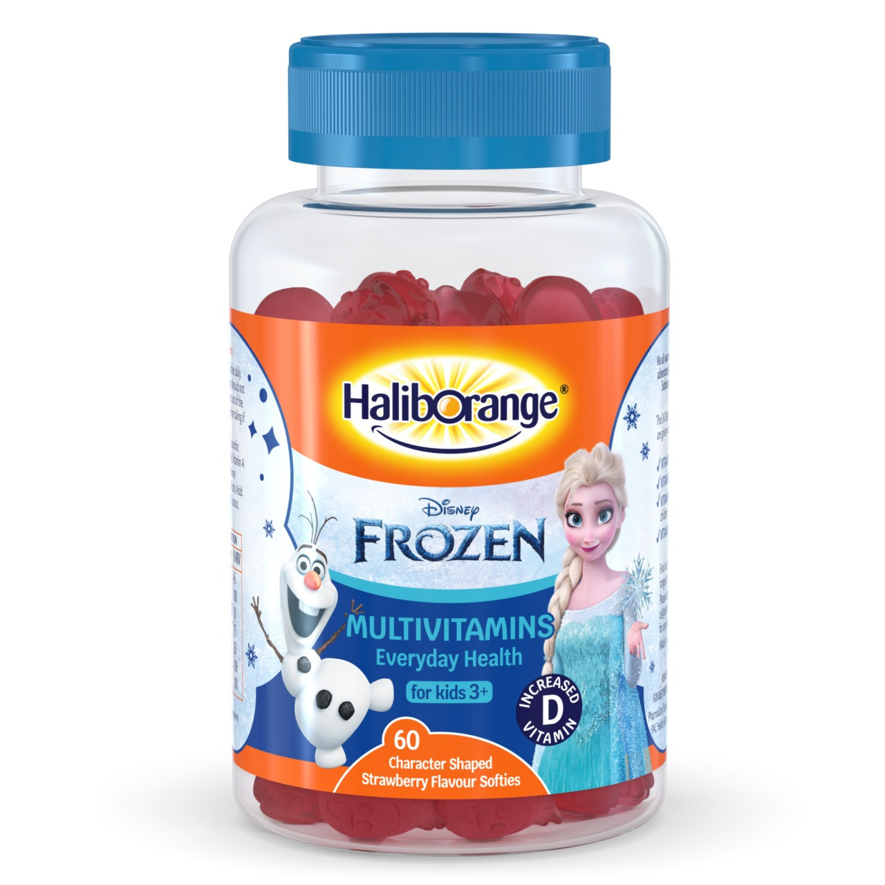 Haliborange Disney Frozen Multivitamin, Kids 3+, Strawberry, 60 Softies | Strawberry Gummies, Vitamins A, C, D, E, B6, B12 & Niacin, Supports Immune System, Bone Health & Energy - Image 7