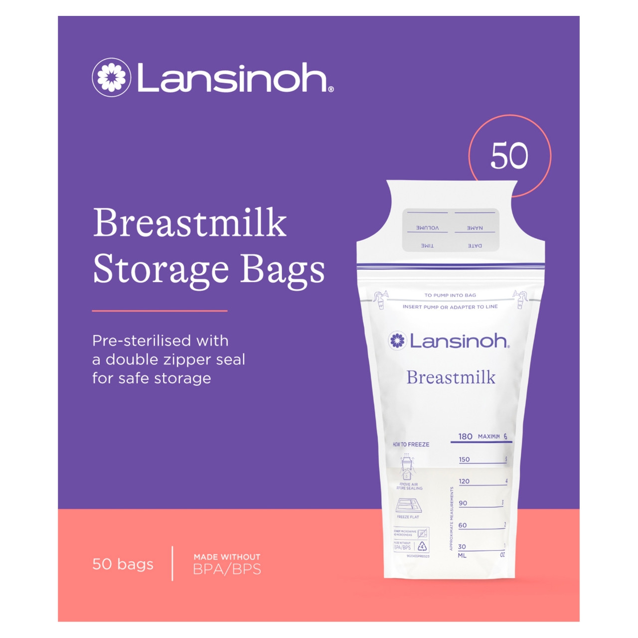 Click to view product details and reviews for Lansinoh Breastmilk Storage Bags 50 Pack.