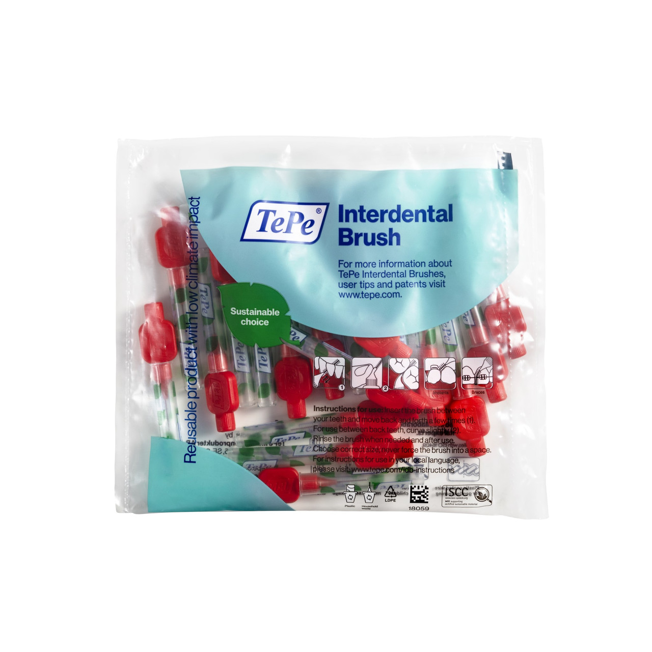 TePe Interdental Brushes Original Red 20 x 0.5mm Brushes