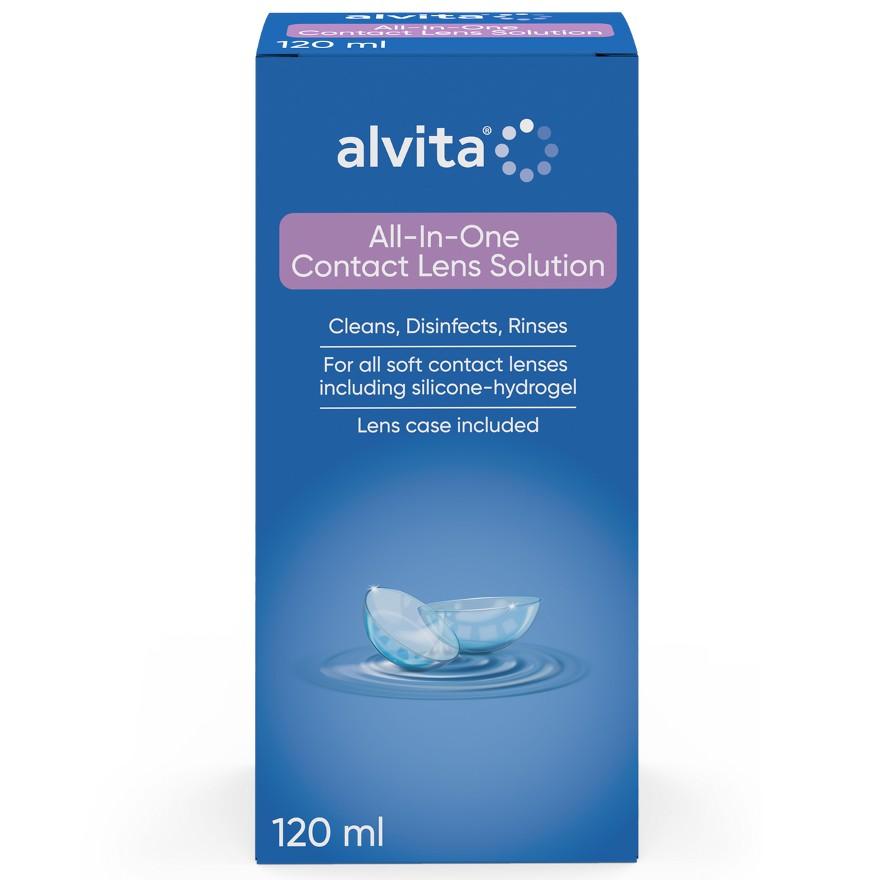 Click to view product details and reviews for Alvita All In One Contact Lens Solution 120ml.