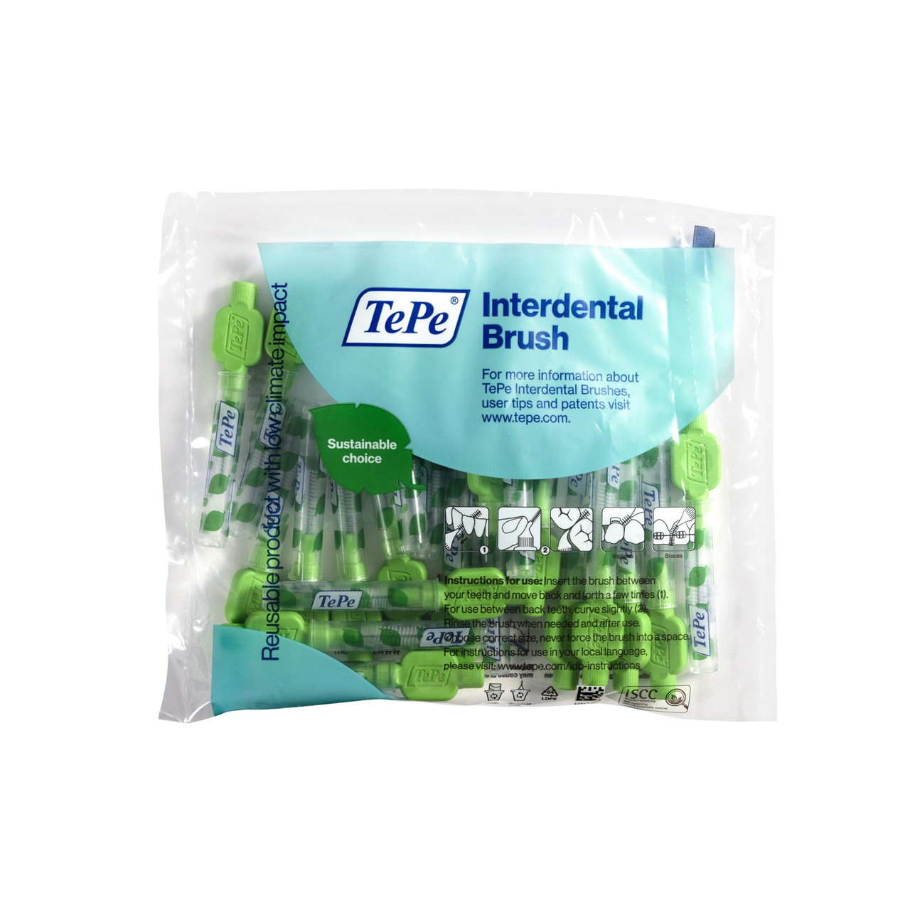 TePe Interdental Brushes Original Green 20 x 0.8mm Brushes