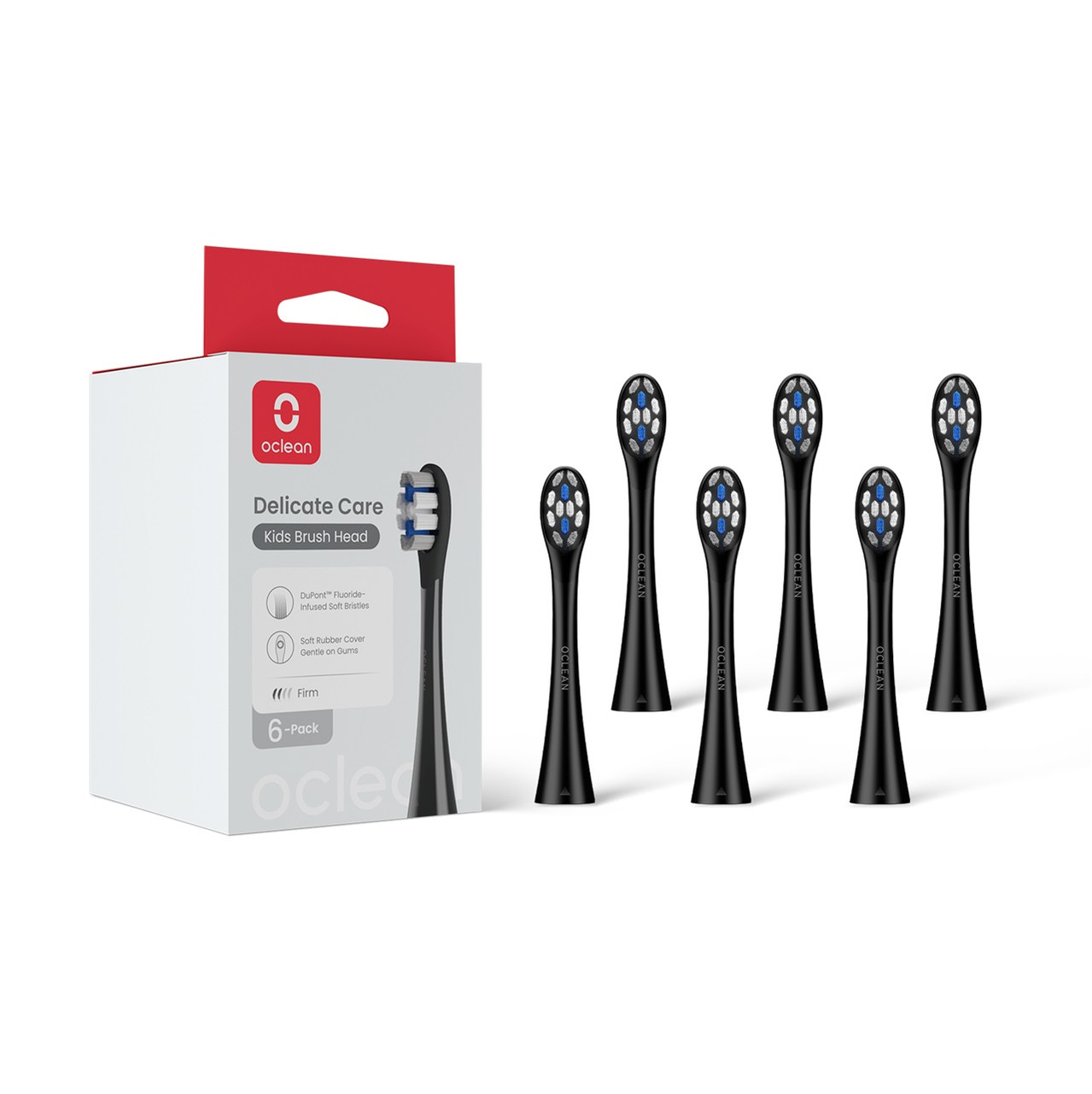 Click to view product details and reviews for Oclean X Kids Brush Head 6 Pack Black.