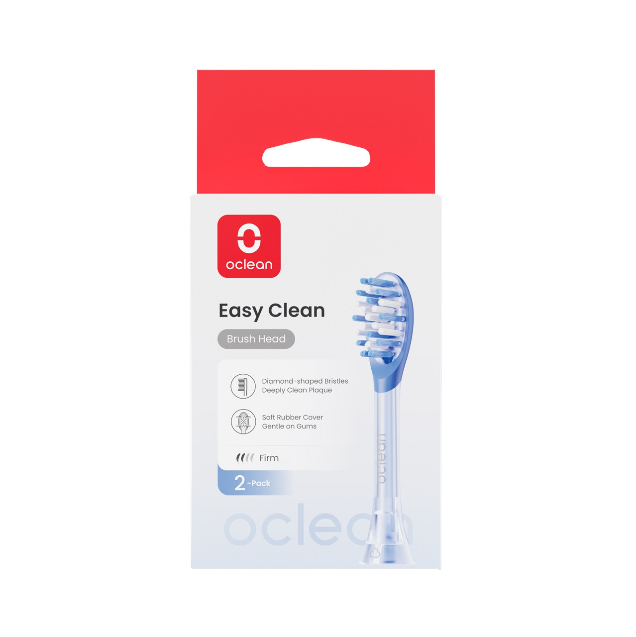 Click to view product details and reviews for Oclean Easy Clean Brush Head 2 Pack Blue.