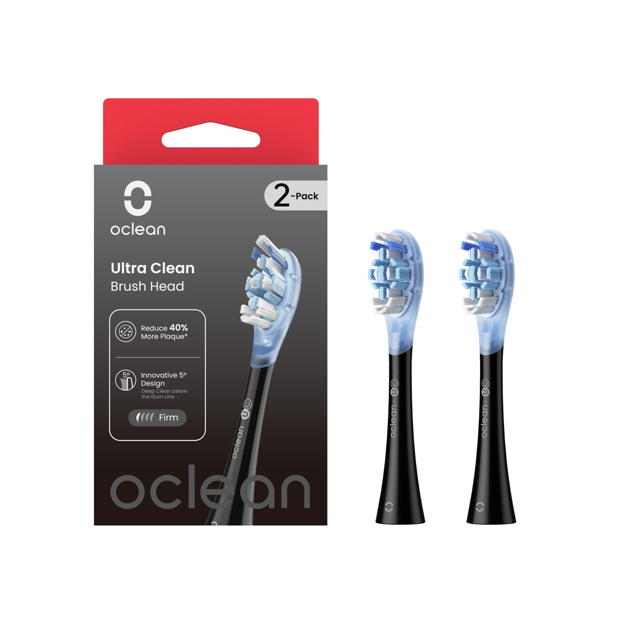 Click to view product details and reviews for Oclean Ultra Clean Brush Head 2 Pack Black.