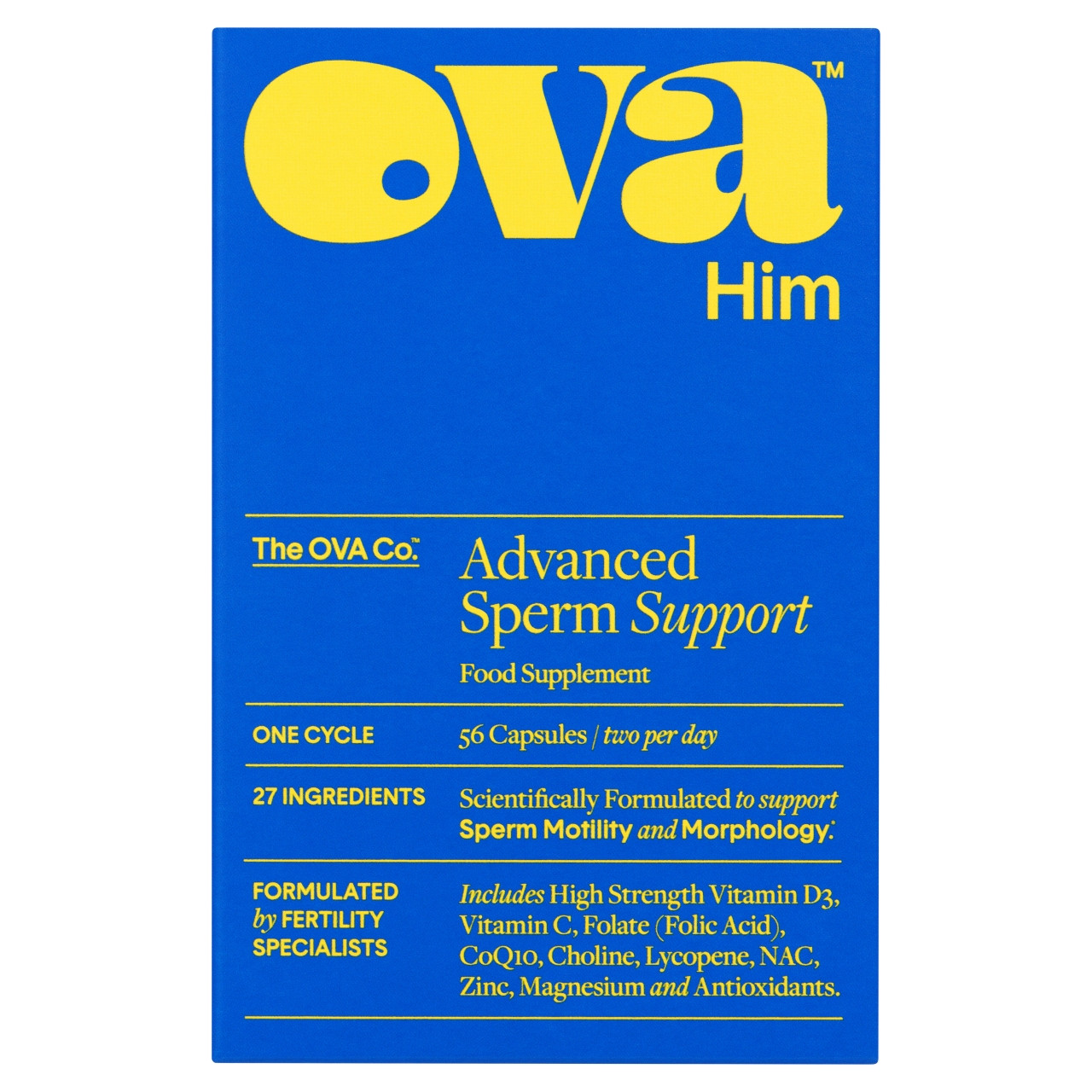 Click to view product details and reviews for Ova Him Advanced Sperm Support 56 Capsules.