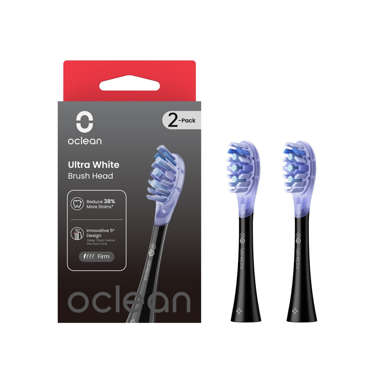 Click to view product details and reviews for Oclean Ultra White Brush Head 2 Pack Black.